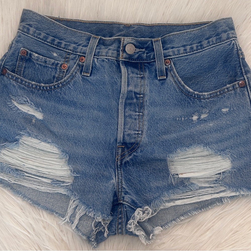 Classic Blue Denim Women's Shorts - Picture 1 of 3